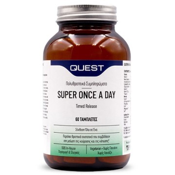 Quest Super Once A Day Timed Release, мултивитамини с минерали 60 таблетки