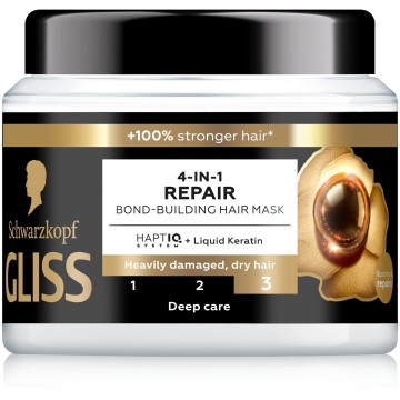 Schwarzkopf Gliss 4-in-1 Repair Bond-Building, Μάσκα Μαλλιών 400ml