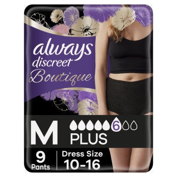Always Discreet Boutique Plus Εσώρουχα Ακράτειας Medium 9τμχ Always Discreet Boutique Plus Εσώρουχα Ακράτειας Medium 9τμχ