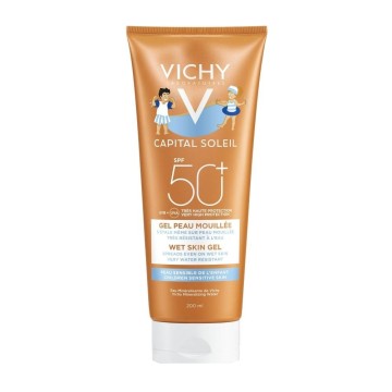 Vichy Capital Soleil Wet Skin Gel Kids SPF50 Детский солнцезащитный крем 200мл