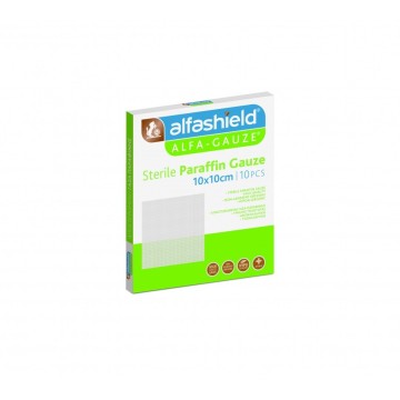 Alfashield Alfa-Gauze Sterile Paraffingaze 10x10cm 10Stk