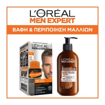 LOreal Paris Promo Men Expert Haircolor 06 Dark Blonde 50ml & Barber Club 3in1 Beard, Hair and Face Wash 200ml