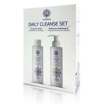 Garden Daily Cleanse Set Tonic Lotion with Aloe Vera & Green Tea 150ml & Cleansing Milk 150ml