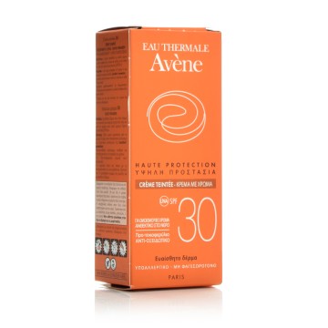 Avène Soins Solaires Crème Teintee SPF30, Crème Solaire Couleur & Parfum 50 ml