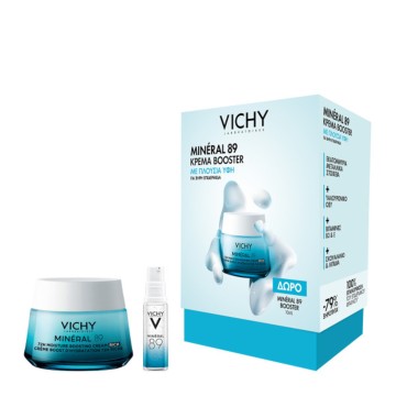 Vichy Promo Mineral 89 Booster Cream me teksturë të pasur, 50 ml & Mineral 89 Booster, 15ml
