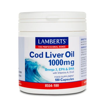 Lamberts Aceite De Hígado De Bacalao 1000mg 180 Cápsulas