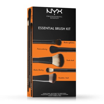 Nyx Professional Makeup Promo Powder Brush, Cant Stop Wont Stop Foundation Brush, Contour Brush, Blending Brush, All Over Shadow Brush