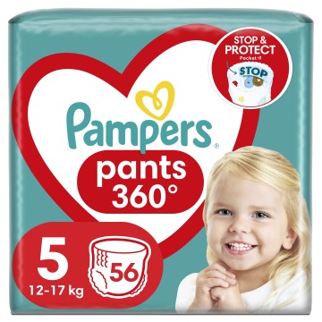 Pantallona Pampers No 5 (12-17 kg), 56 copë