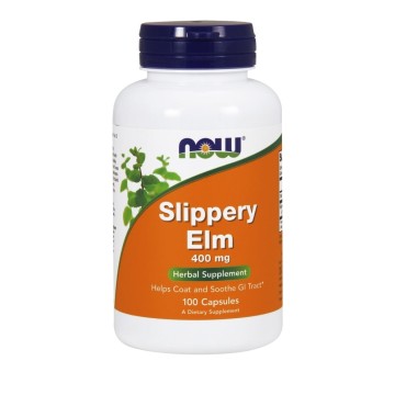 Now Foods Slippery Elm 400 mg 100 gélules