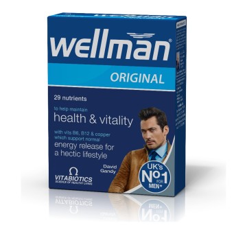 Vitabiotics Wellman Original, мультивитамины, специально разработанные для мужчин, 30 таблеток