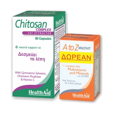 Health Aid Promo Chitosano 90 capsule e dalla A alla Z Multivit 30 compresse