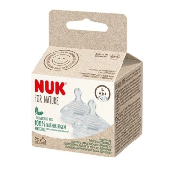 Nuk for Nature Силиконови биберони размер L, 2 бр