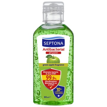 Septona Mild Antiseptic Gel Πράσινο Μήλο 70% Οινόπνευμα 80ml Septona Mild Antiseptic Gel Πράσινο Μήλο 70% Οινόπνευμα 80ml