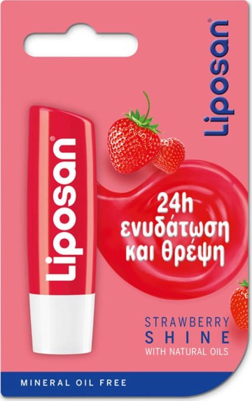 Liposan Strawberry Shine Baume à Lèvres avec Couleur 4.8gr