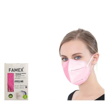 Famex Masque de protection FFP2 Rose 10 pièces