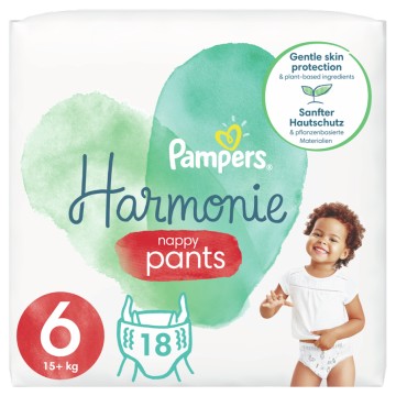 Pampers Harmonie Nappy Culotte No6 (15+kg) 18pcs