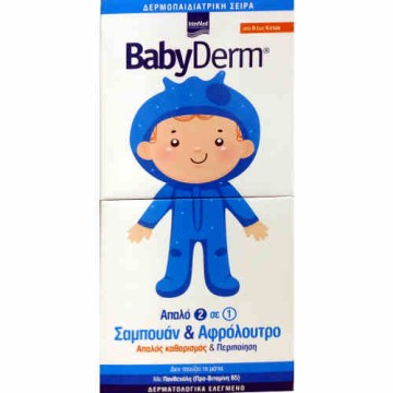 Intermed Babyderm Shampoo delicato e bagno per il corpo, shampoo e gel doccia 2 in 1, 300 ml