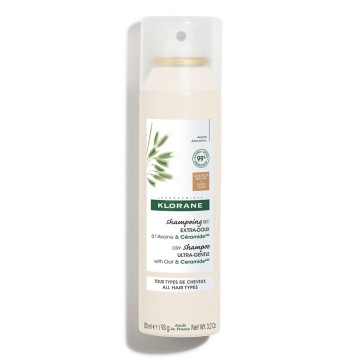 Klorane Avoine Shampoing Sec Colorant - Cheveux Bruns à Foncés, 150 ml