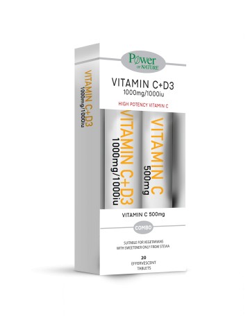 Power Health Promo Vitamin C 1000mg & D3 1000iu, 20 Αναβράζοντα Δισ...