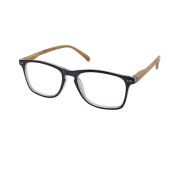 Eyelead Presbyopia - Очила за четене E211 Черни с дървена кост на ръката
