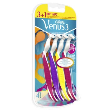Одноразовые бритвы Gillette Venus3 для женщин, 3+1 шт.