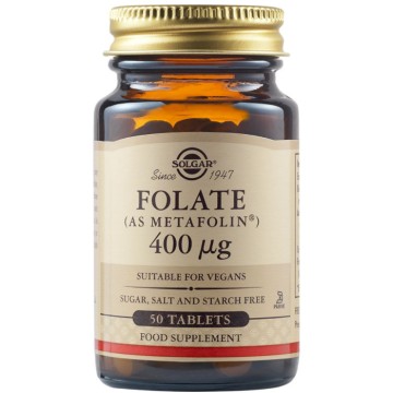 Solgar Folate sous forme de Metafolin 400 mg 50 comprimés