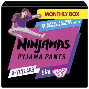 Pampers Pyjamas Pants Ninjamas Girl 27-43kg 8-12 years 54τμχ