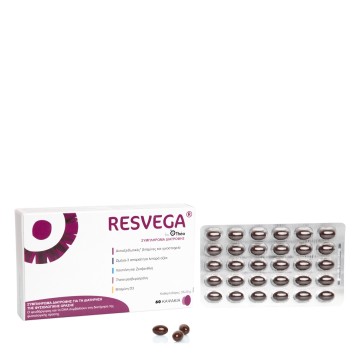 Thea Pharma Hellas Resvega Пищевая добавка для поддержания нормального зрения, 60 капсул