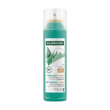 Klorane Dry Shampoo with Nettle & Vitamin E for Brown & Dark Oily H...