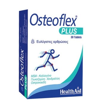 هيلث ايد Health Aid Osteoflex Plus Glucosamine، Chondroitin، MSM، كولاجين 30 قرص