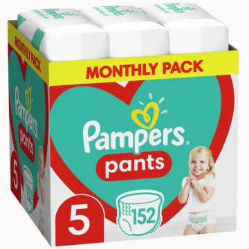 Pantalon Pampers No 5 (12-17kg) Mensuel 152 pièces