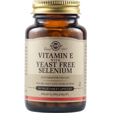 Solgar Vitamin E with Yeast Free Selenium Aντιοξειδωτική Προστασία 50 Capsules