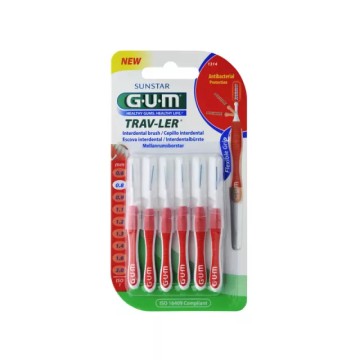 Gum Trav-Ler Interdental Brush Iso1 1314 0,8mm, 6τμχ Gum Trav-Ler Interdental Brush Iso1 1314 0,8mm, 6τμχ