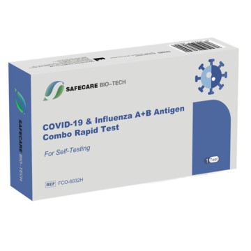 Test rapide combiné antigène A+B Safecare Covid-19 et grippe 1pc