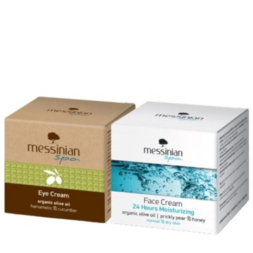 Crema viso promozionale Messinian Spa per pelli normali/secche, 50 ml e crema per gli occhi, 30 ml