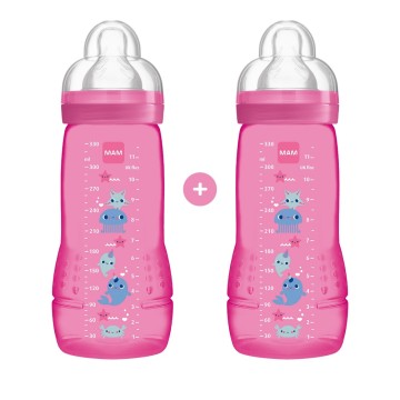 Mam Σετ Πλαστικά Μπιμπερό Easy Active με Θηλή Σιλικόνης για 4+ μηνώ... Mam Σετ Πλαστικά Μπιμπερό Easy Active με Θηλή Σιλικόνης για 4+ μηνώ...