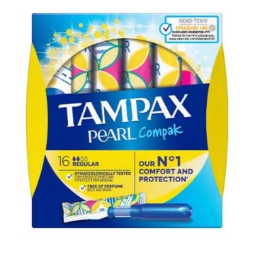 Tampax Compak Pearl Regular 16τμχ Tampax Compak Pearl Regular 16τμχ