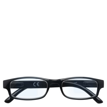 Syzet e leximit B114 Blu Dritë në ngjyrë të zezë