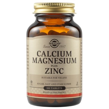 Solgar Calcium Magnesium plus Zinc 100 Tablets Solgar Calcium Magnesium plus Zinc 100 Tablets