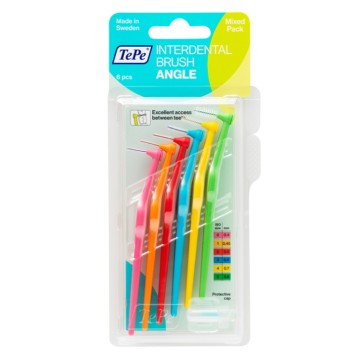 TePe International Brush Angle, Μεσοδόντια Βουρτσάκια Mixed Pack 6τμχ TePe International Brush Angle, Μεσοδόντια Βουρτσάκια Mixed Pack 6τμχ