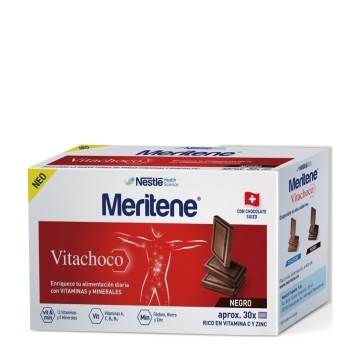 Meritene Vitachoco Dark, Πολυβιταμινούχα Σοκολατάκια 30 x 5gr