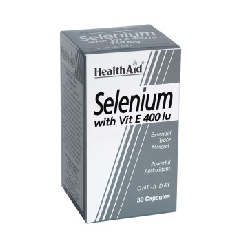 Health Aid Selenium 100mg & Vitamin E 30 capsules