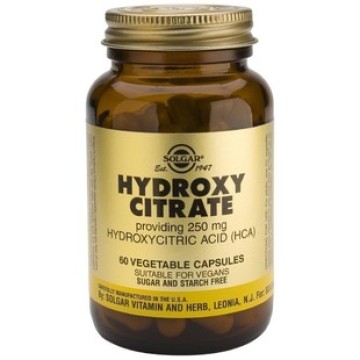 Solgar Hydroxy Citrate 250mg Υδροκιτρικό οξύ, Μειώνει την Όρεξη & Επιταχύνει το κάψιμο των Θερμίδων 60caps