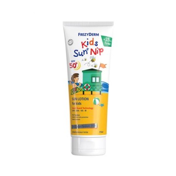 Frezyderm Kids Sun and Nip SPF50+, Crème solaire pour enfants avec insectifuge 3 ans et plus, 175 ml