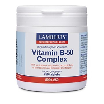 Lamberts Vitamin B-50 Complex Σύμπλεγμα Βιταμίνης B 250 Tablets