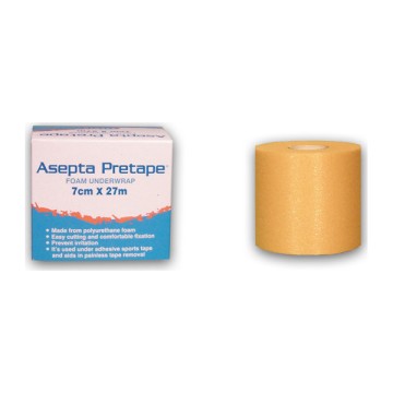 Asepta Pretape Foam Underwrap Bandage de protection en mousse (araignée) 7cmx27m 1pc