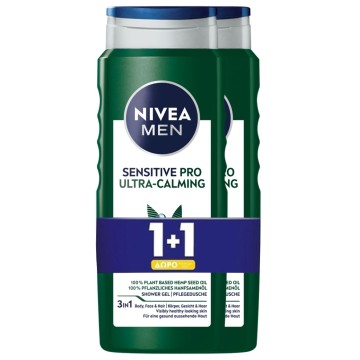 Nivea Men Promo Sensitive Pro Ultra Calming Αφρόλουτρο 2x500ml
