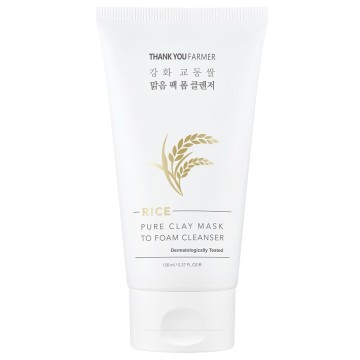 Thank You Farmer Rice Pure Clay Mask To Foam Cleanser 150ml Thank You Farmer Rice Pure Clay Mask To Foam Cleanser 150ml