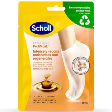 Dr. Scholls PediMask, Μάσκα Ποδιών με Μέλι Manuka, Ουρία και Βούτυρ...