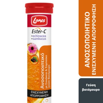 Lanes Ester-C 500mg & Εχινάκεια & Σαμπούκο με Γεύση Βατόμουρο 20 Αν... Lanes Ester-C 500mg & Εχινάκεια & Σαμπούκο με Γεύση Βατόμουρο 20 Αν...